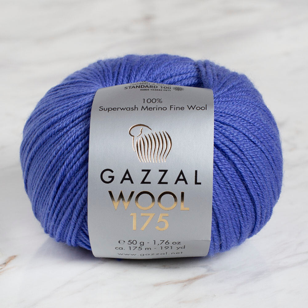 Gazzal Wool 175 50 Gr Yarn, Blue - 336