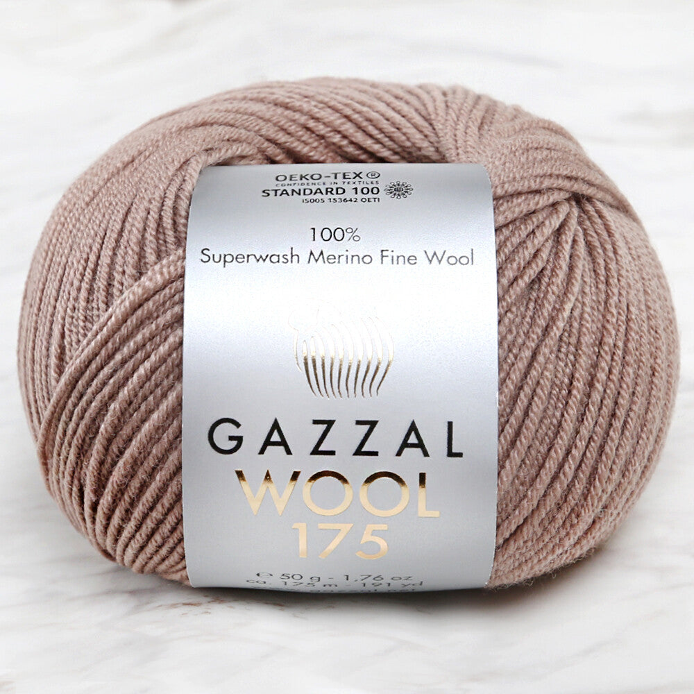 Gazzal Wool 175 50 Gr Yarn, Mink - 343