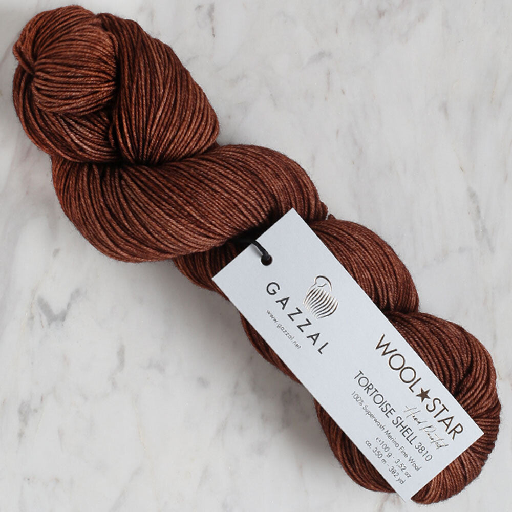 Gazzal Wool Star Yarn, Brown - 3810