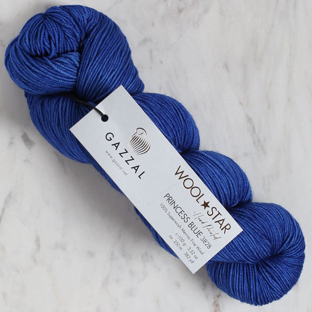 Gazzal Wool Star Yarn, Saxe Blue - 3828