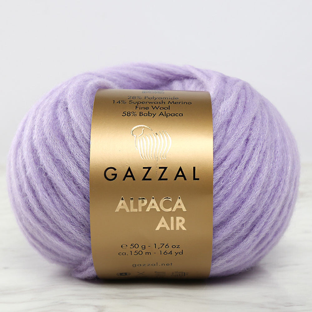 Gazzal Alpaca Air Knitting Yarn, Lilac - C:90
