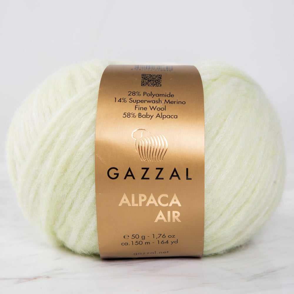 Gazzal Alpaca Air Knitting Yarn, Light Yellow - C:91