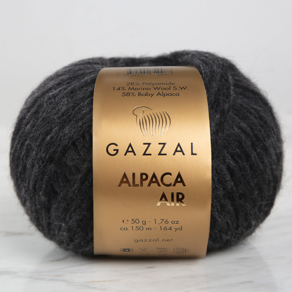 Gazzal Alpaca Air Knitting Yarn, Smoke - C:96