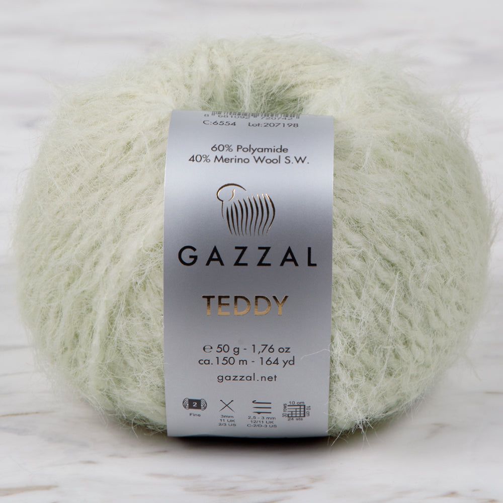 Gazzal Teddy Hand Knitting Yarn, Light Yellow - 6554