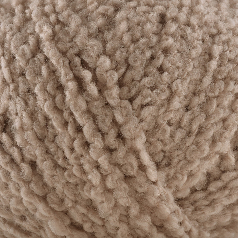 Gazzal Merino Boucle Hand Knitting Yarn, Beige-3765