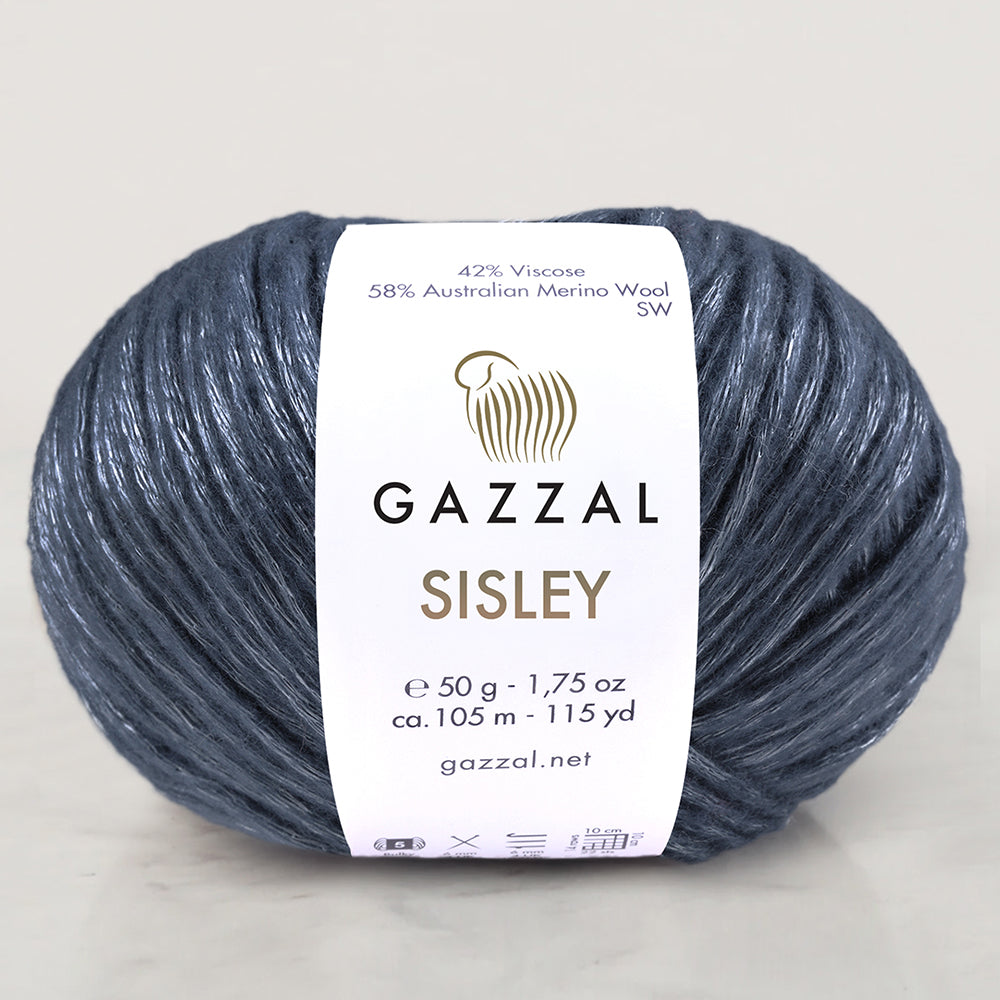 Gazzal Sisley Hand Knitting Yarn, Anthracite-5720