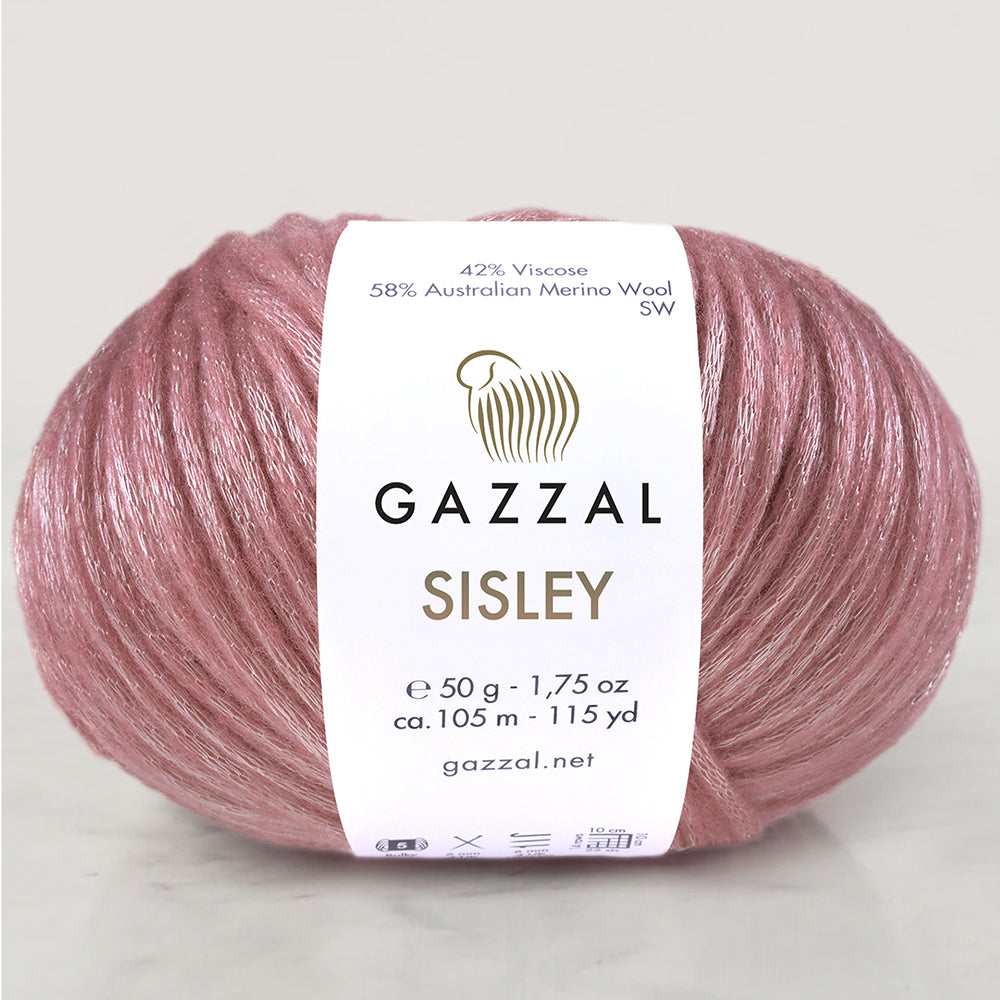 Gazzal Sisley Hand Knitting Yarn, Pink-5728