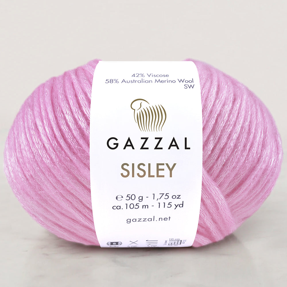 Gazzal Sisley Hand Knitting Yarn, Pink-5730