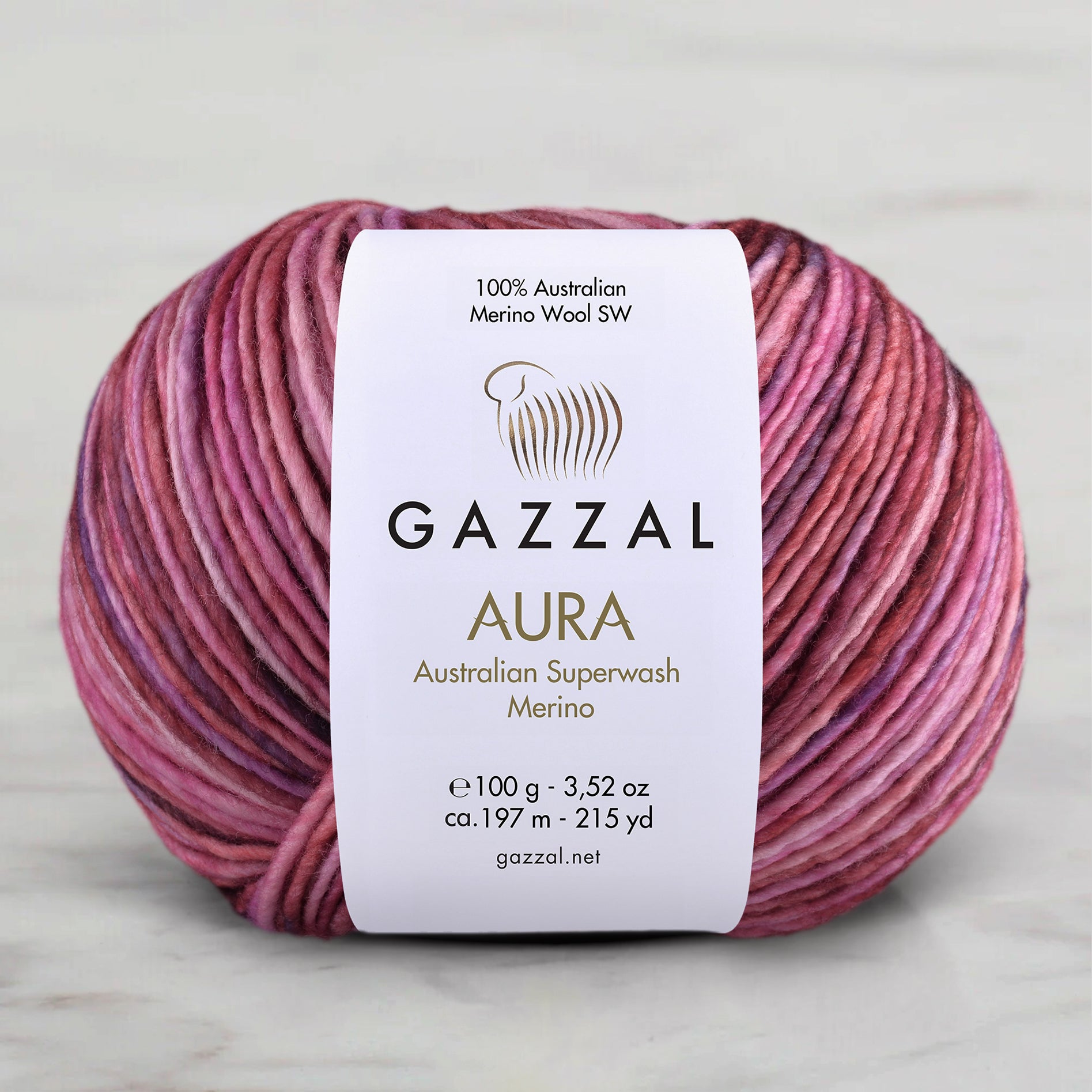 Gazzal Aura Hand Knitting Yarn - Pink – 163