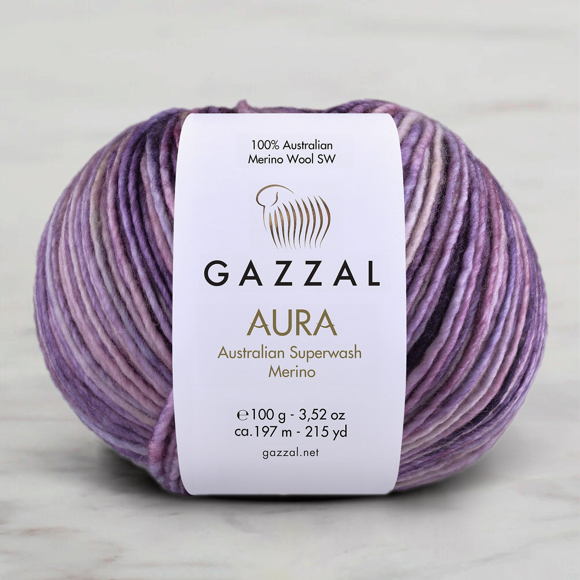 Gazzal Aura Hand Knitting Yarn - Lilac – 168