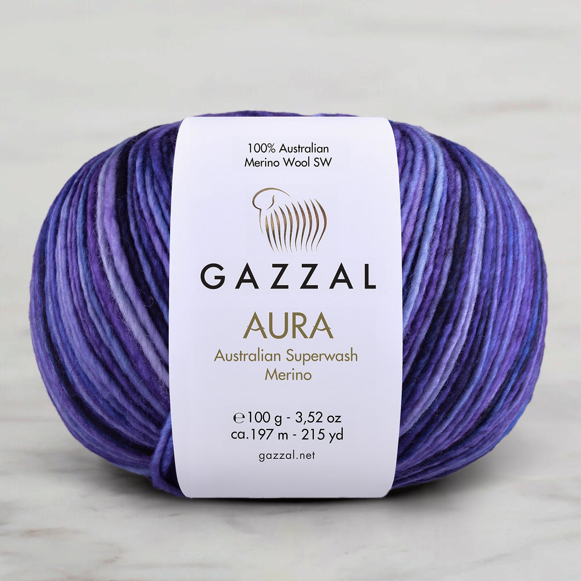 Gazzal Aura Hand Knitting Yarn - Purple – 169