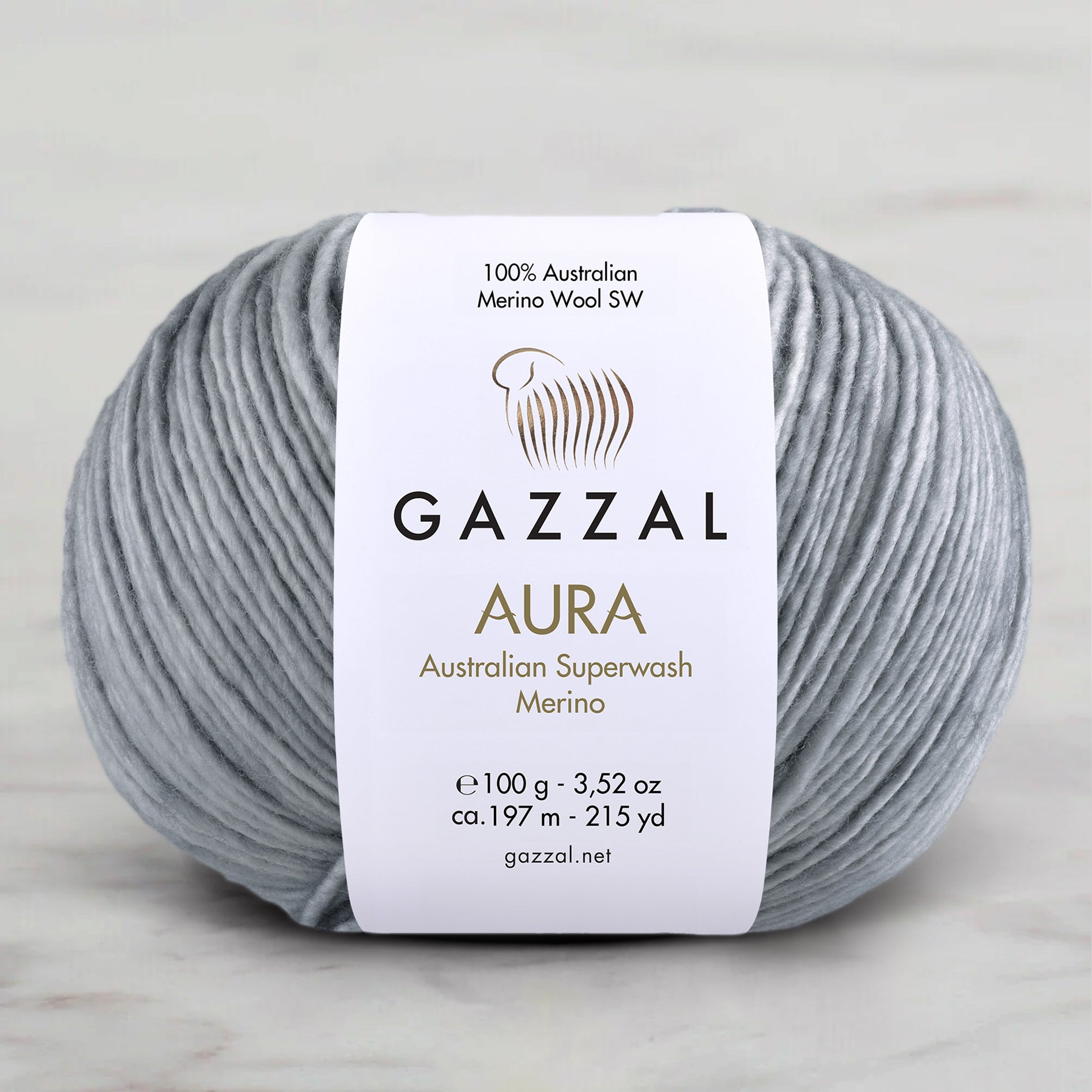 Gazzal Aura Hand Knitting Yarn - Gray – 170