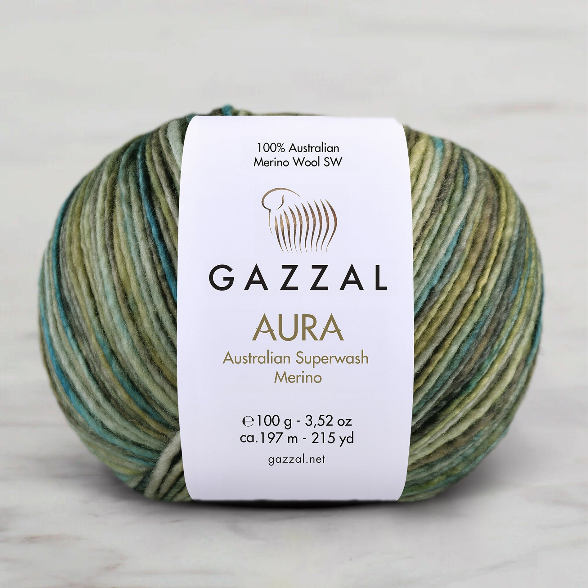 Gazzal Aura Hand Knitting Yarn - Green – 172