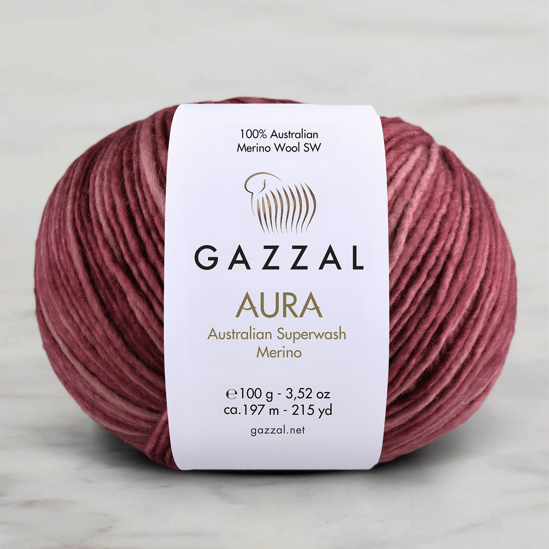 Gazzal Aura Hand Knitting Yarn - Dirty Rose – 174