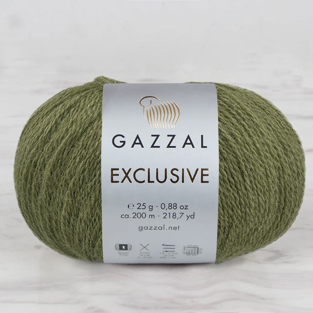 Gazzal Exclusive Hand Knitting Yarn, Green-9932