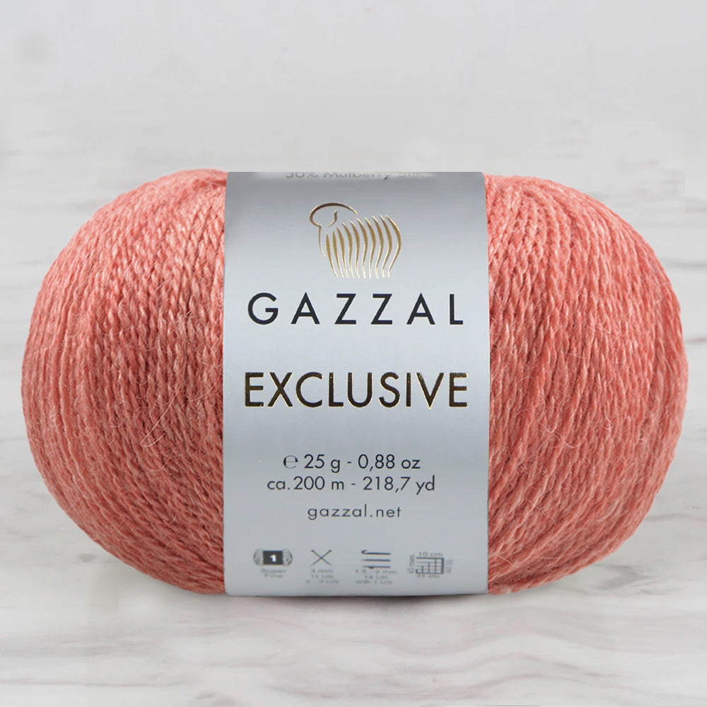 Gazzal Exclusive Hand Knitting Yarn, Orange-9943