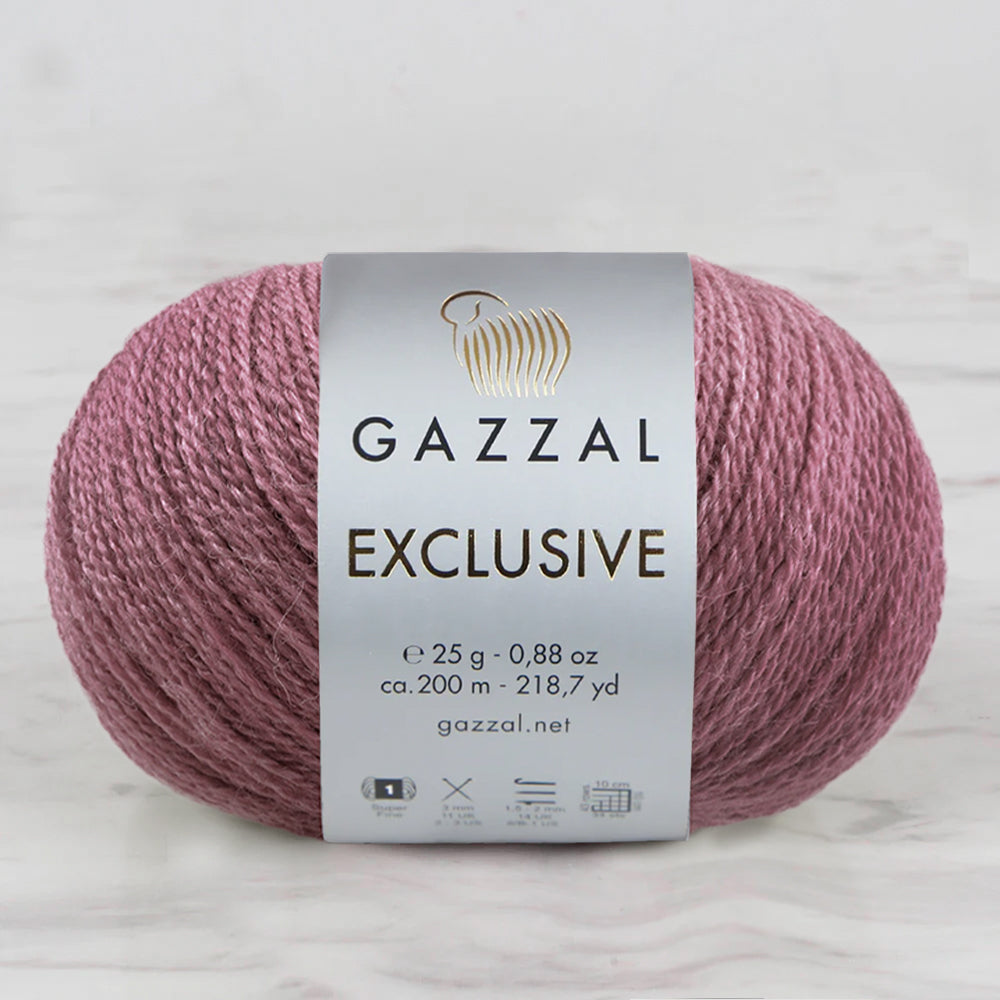 Gazzal Exclusive Hand Knitting Yarn, Dried rose-9945