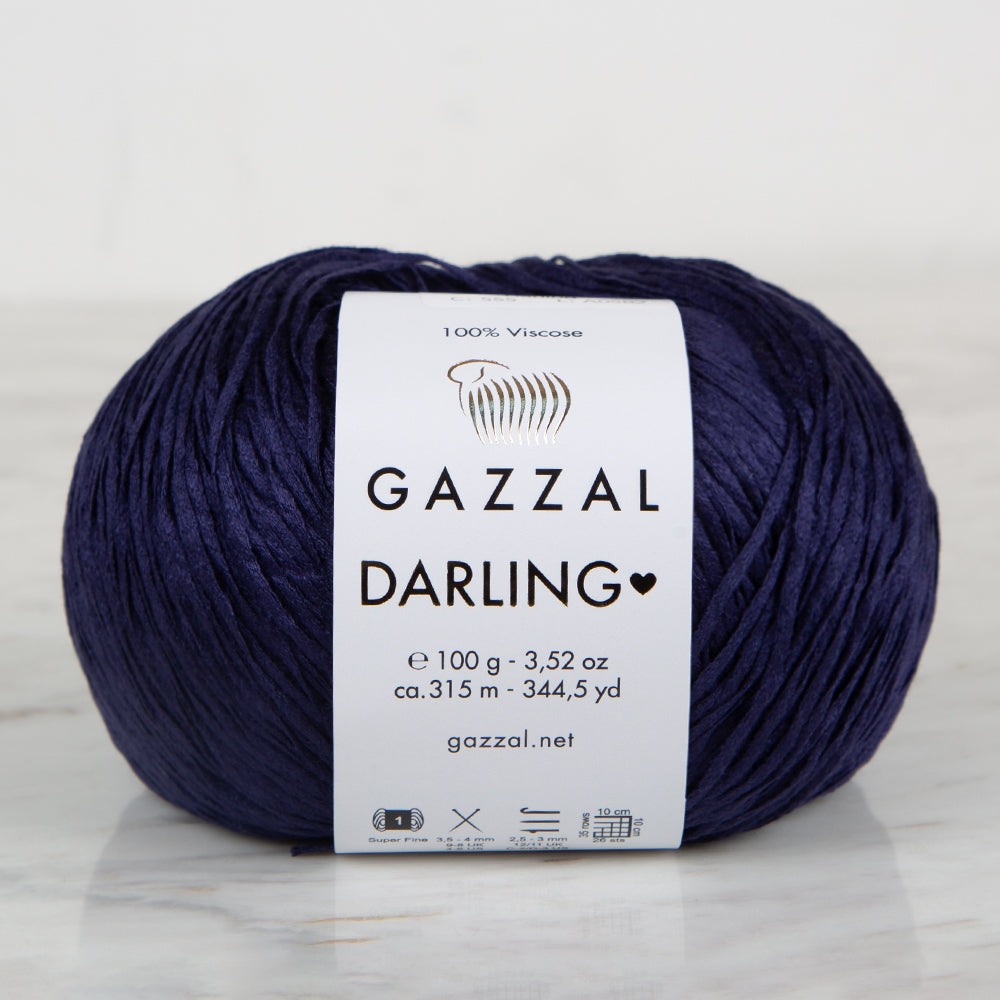 Gazzal Darling Hand Knitting Yarn ,Navy blue 555
