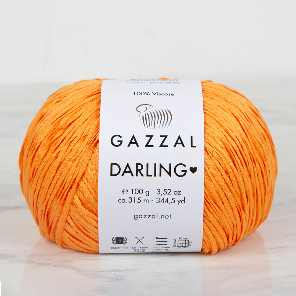 Gazzal Darling Hand Knitting Yarn ,Orange 557