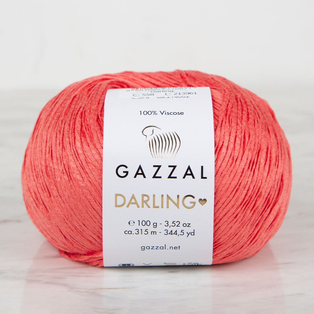 Gazzal Darling Hand Knitting Yarn ,Pink 558