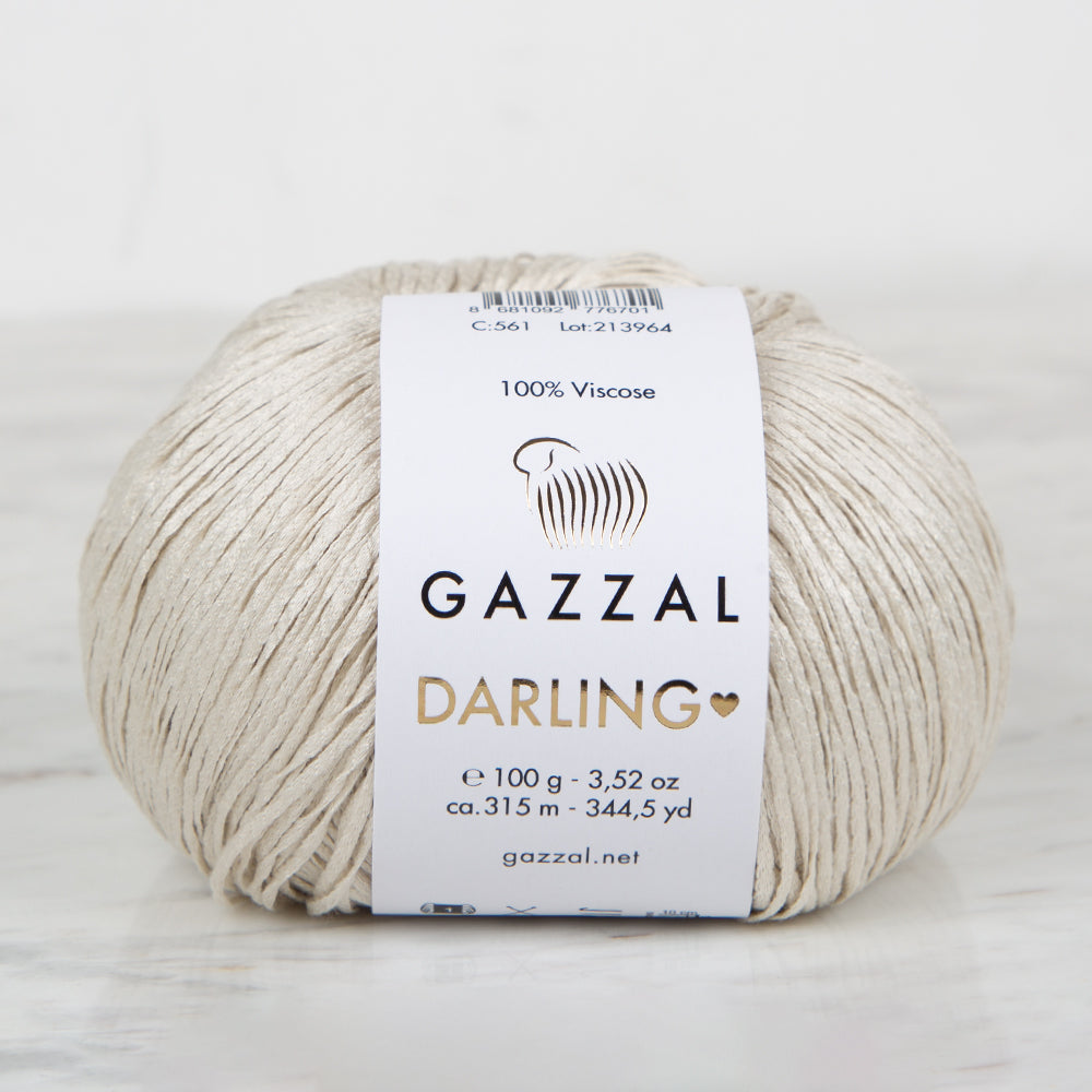 Gazzal Darling Hand Knitting Yarn ,Cream 561