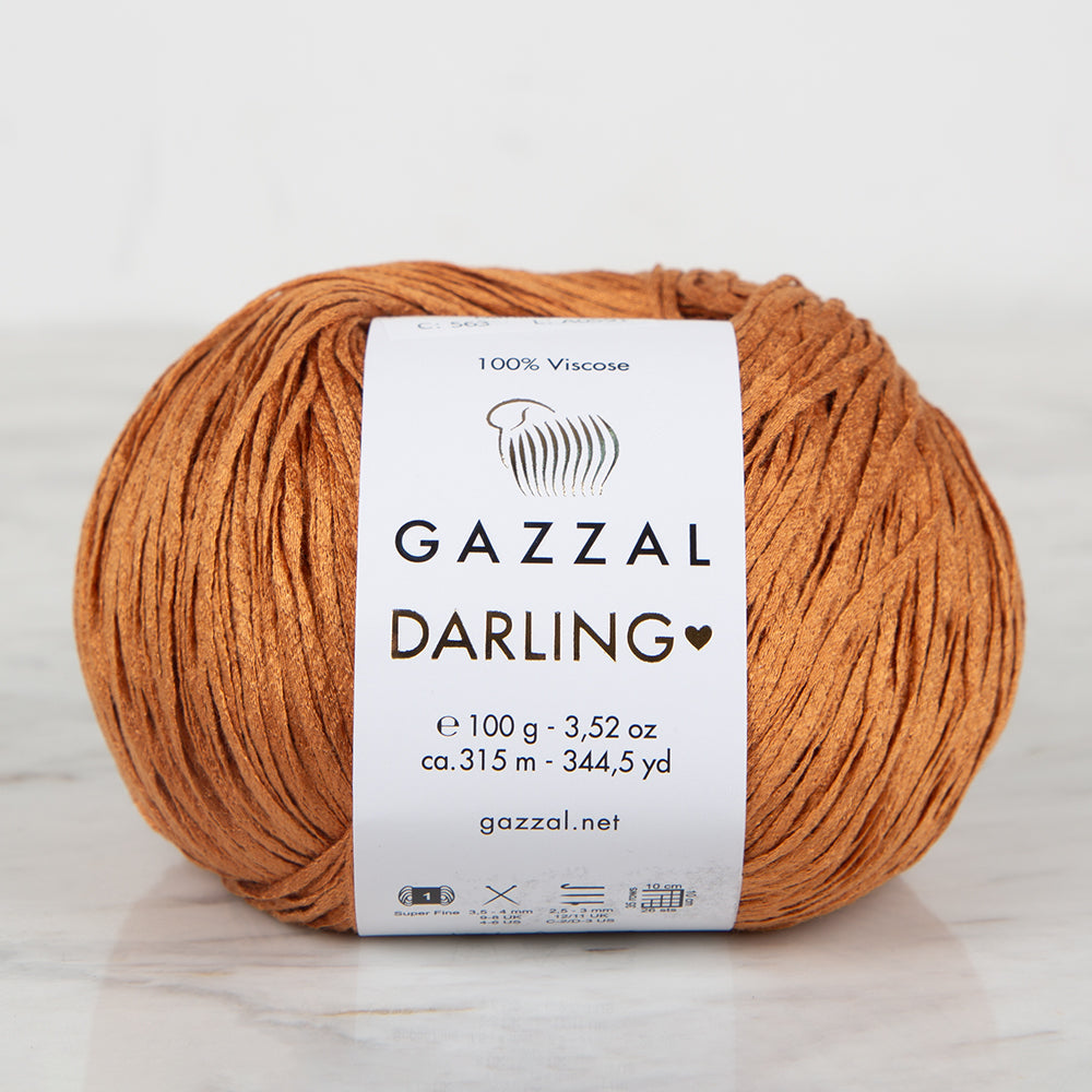 Gazzal Darling Hand Knitting Yarn ,Cinnamon 563