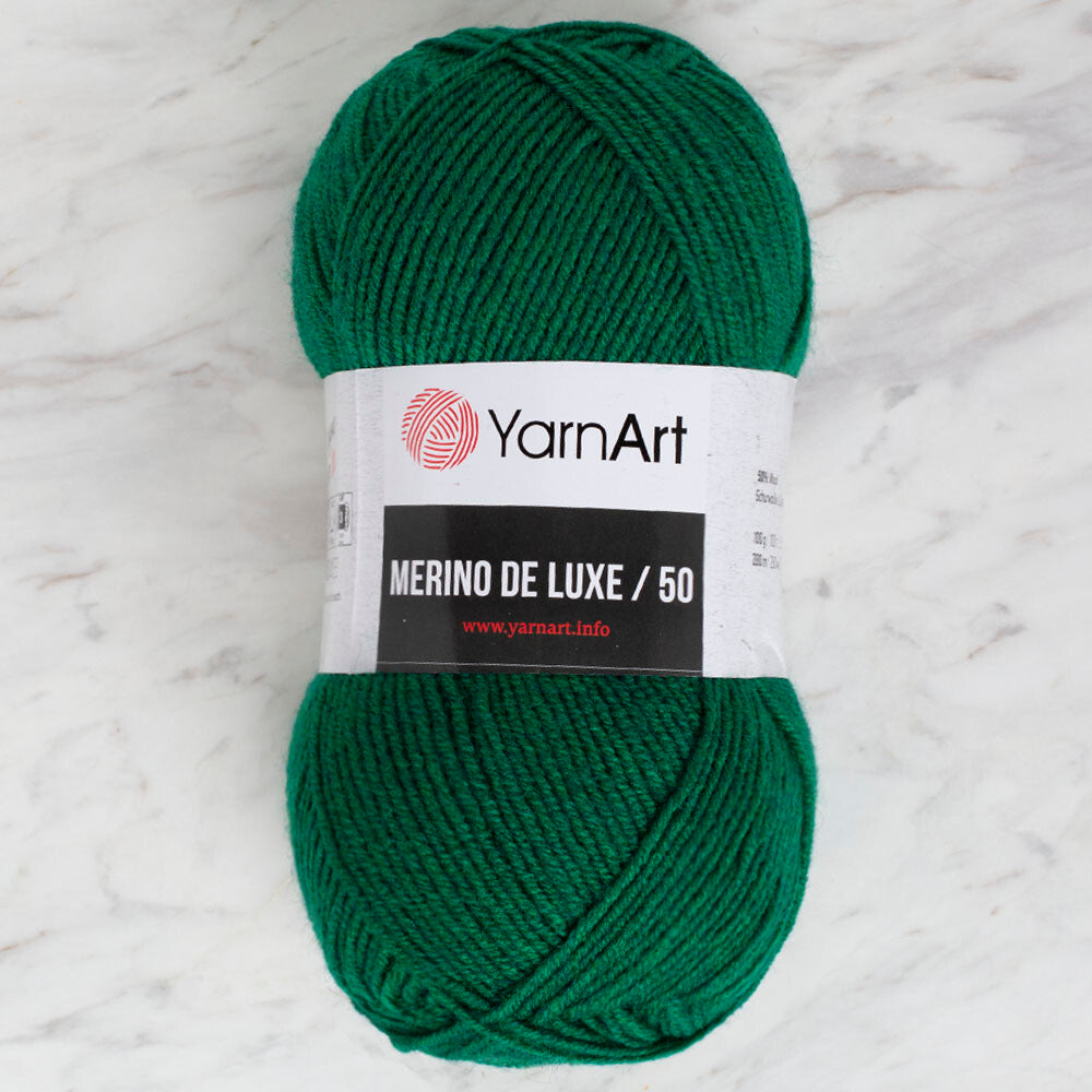 Yarnart Merino de Luxe / 50 Yarn, Green - 338