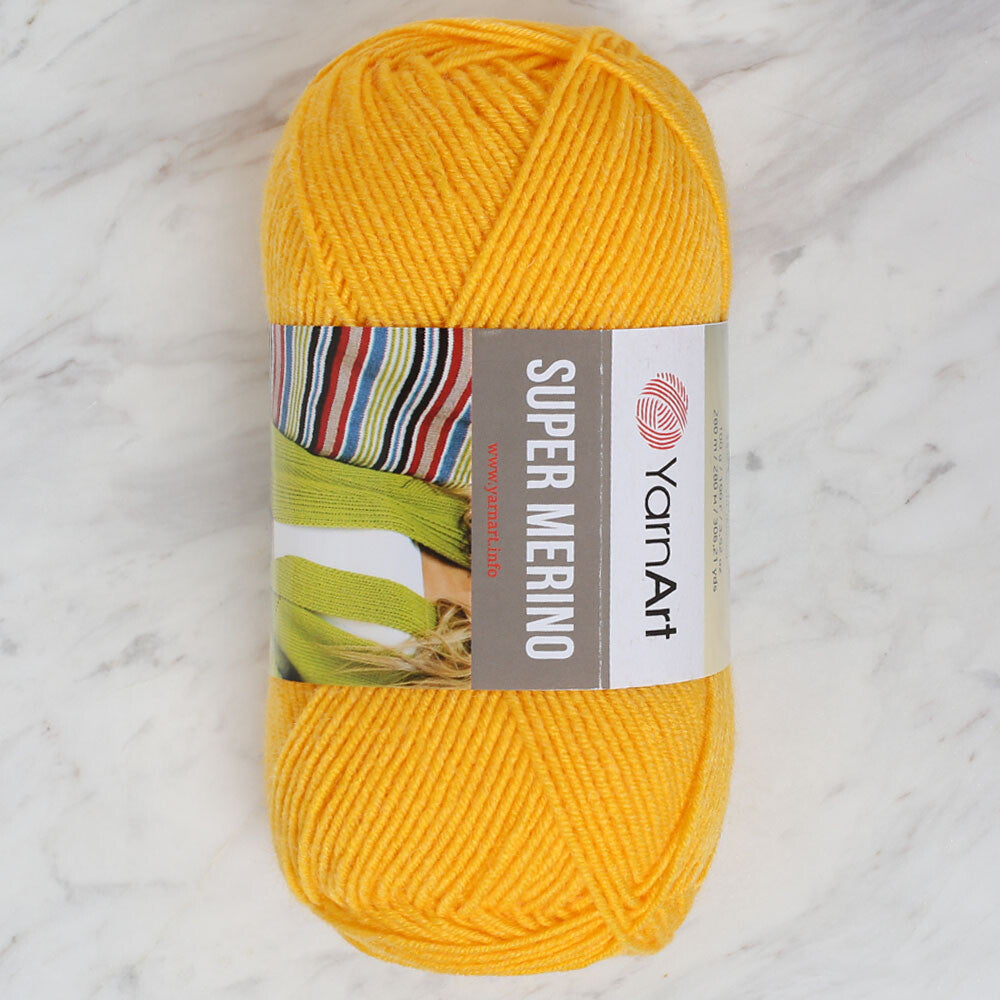 Yarnart Super Merino Yarn, Yellow - 779