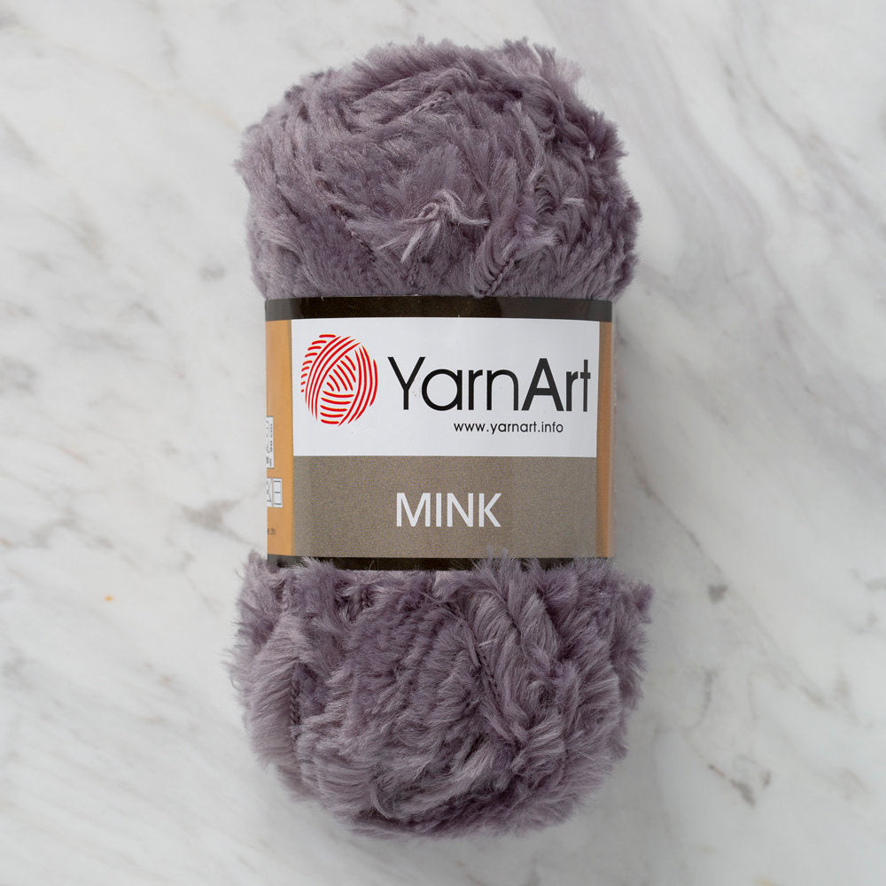 YarnArt Mink 50gr Fluffy Yarn, Grey - 335