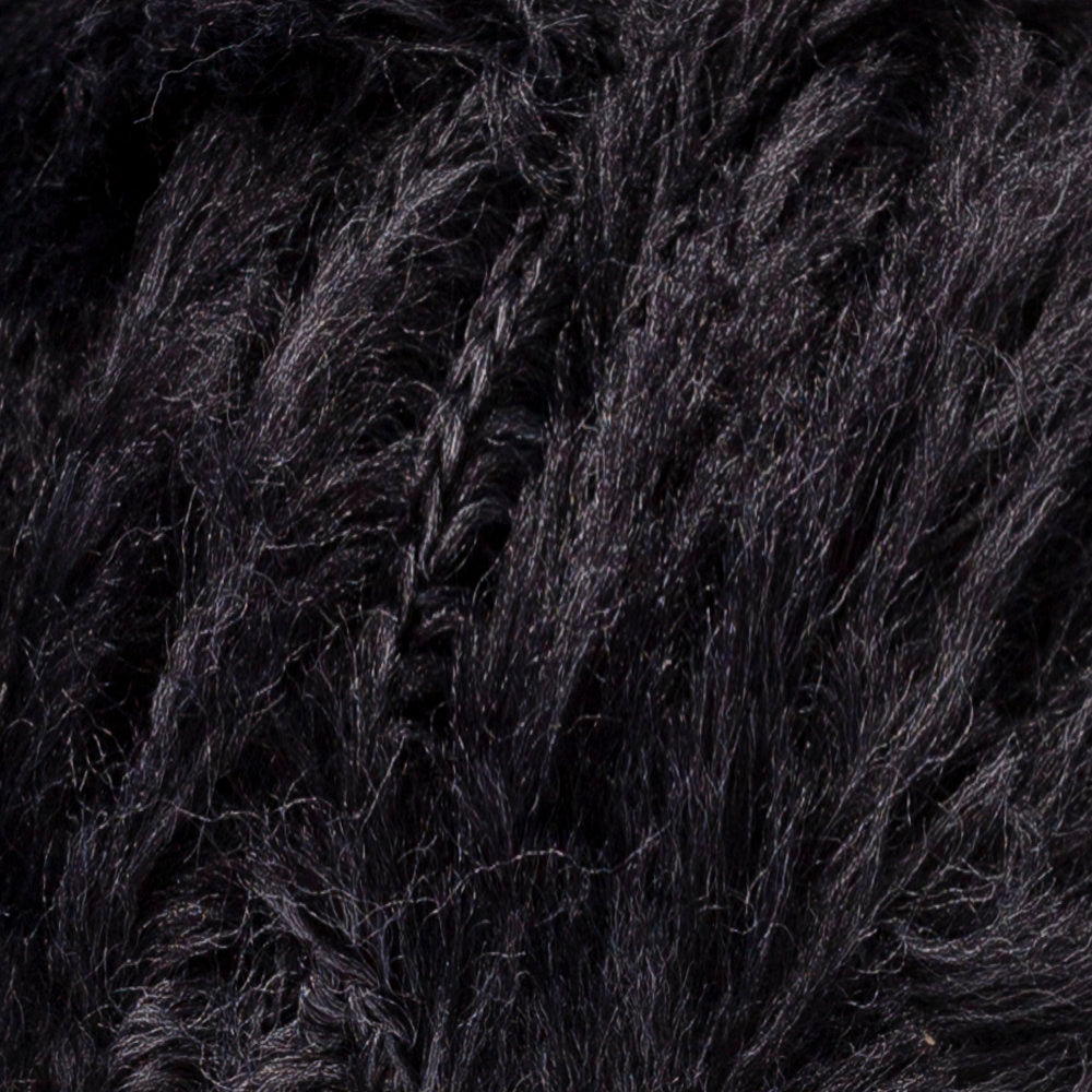 YarnArt Mink 50gr Fluffy Yarn, Black - 336