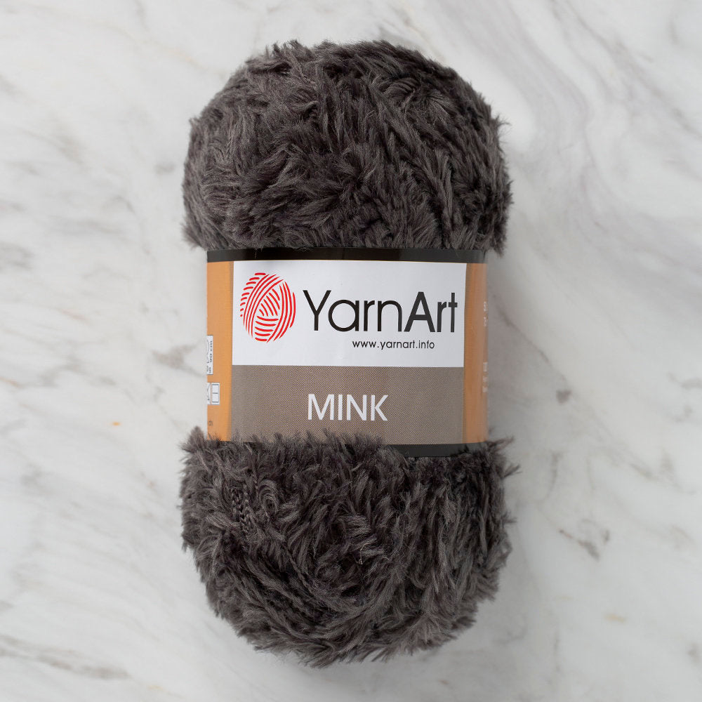 YarnArt Mink 50gr Fluffy Yarn, Reseda Green - 343