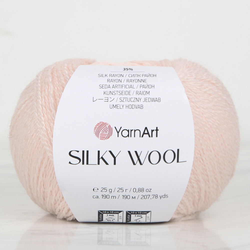 Yarnart SILK WOOL Hand Knitting Yarn, Skin Colour - 341