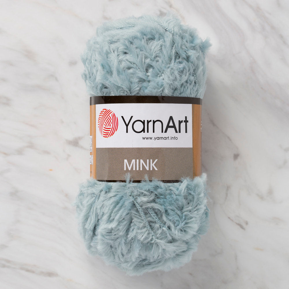 YarnArt Mink 50gr Fluffy Yarn, Light Green - 348