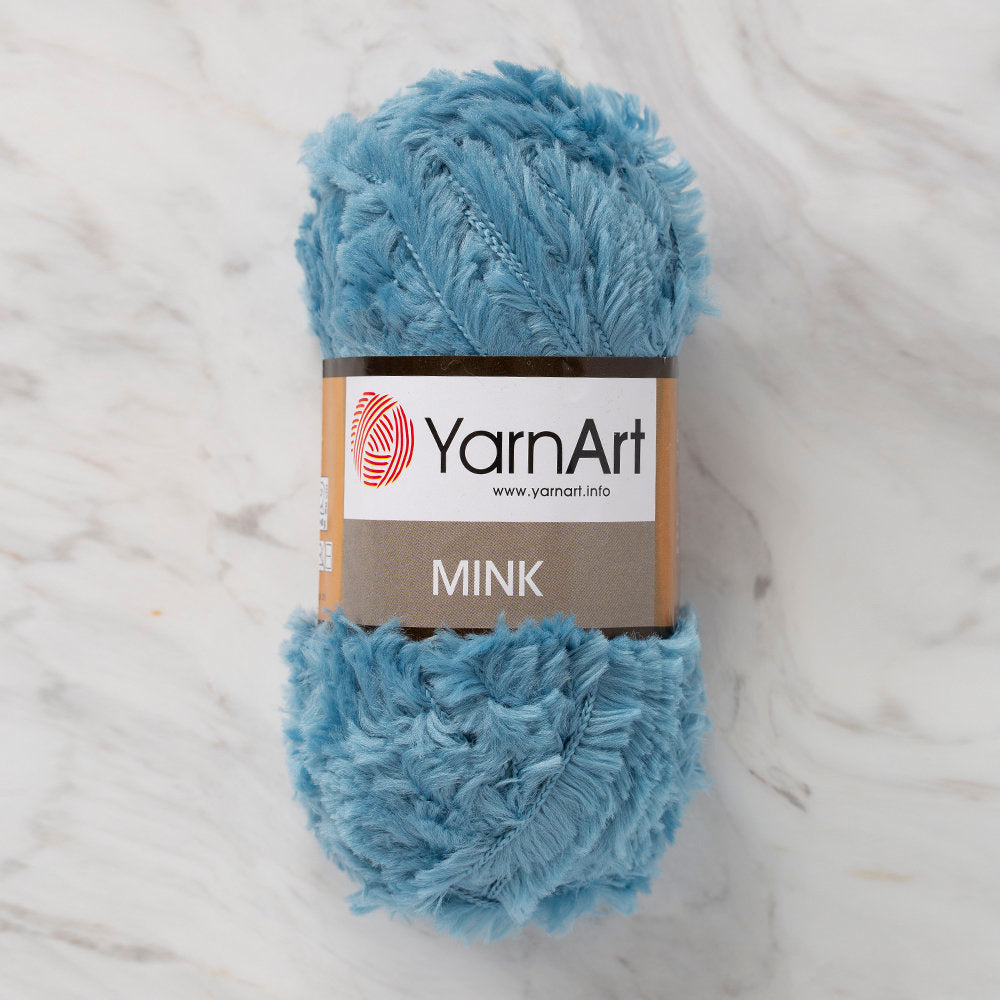 YarnArt Mink 50gr Fluffy Yarn, Turquoise - 349
