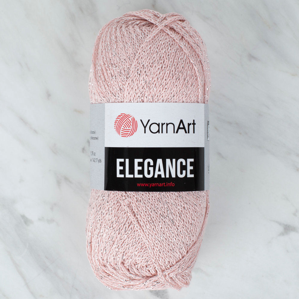 YarnArt Elegance Sparkly 50 Gr Yarn, Light Pink - 108