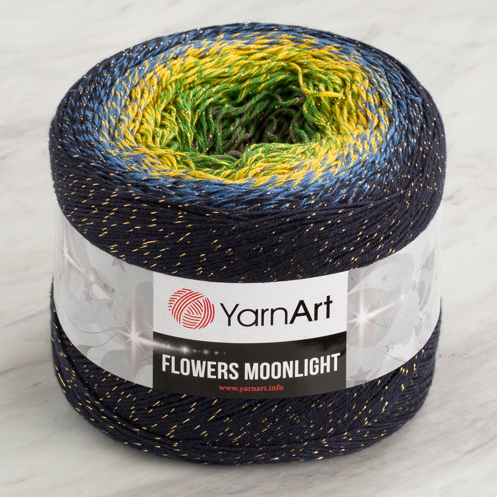 YarnArt Flowers Moonlight Cotton Lurex (Glitter) Gradient Yarn - 3250