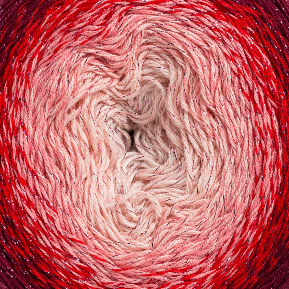 Tuluum Shimmering / 7枚まとめて YarnArt Flowers Moonlight Cotton Lurex (Glitter) Gradient Yarn - 3269