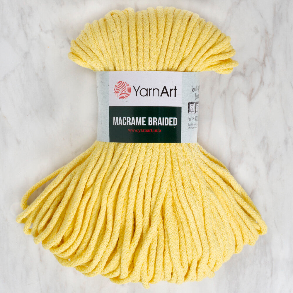 YarnArt Macrame Braided Knitting Yarn, Yellow -754