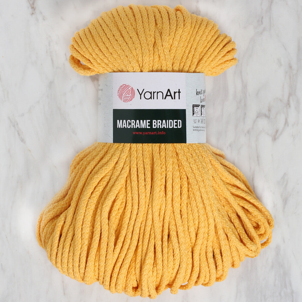 YarnArt Macrame Braided Knitting Yarn, Dark Yellow -764