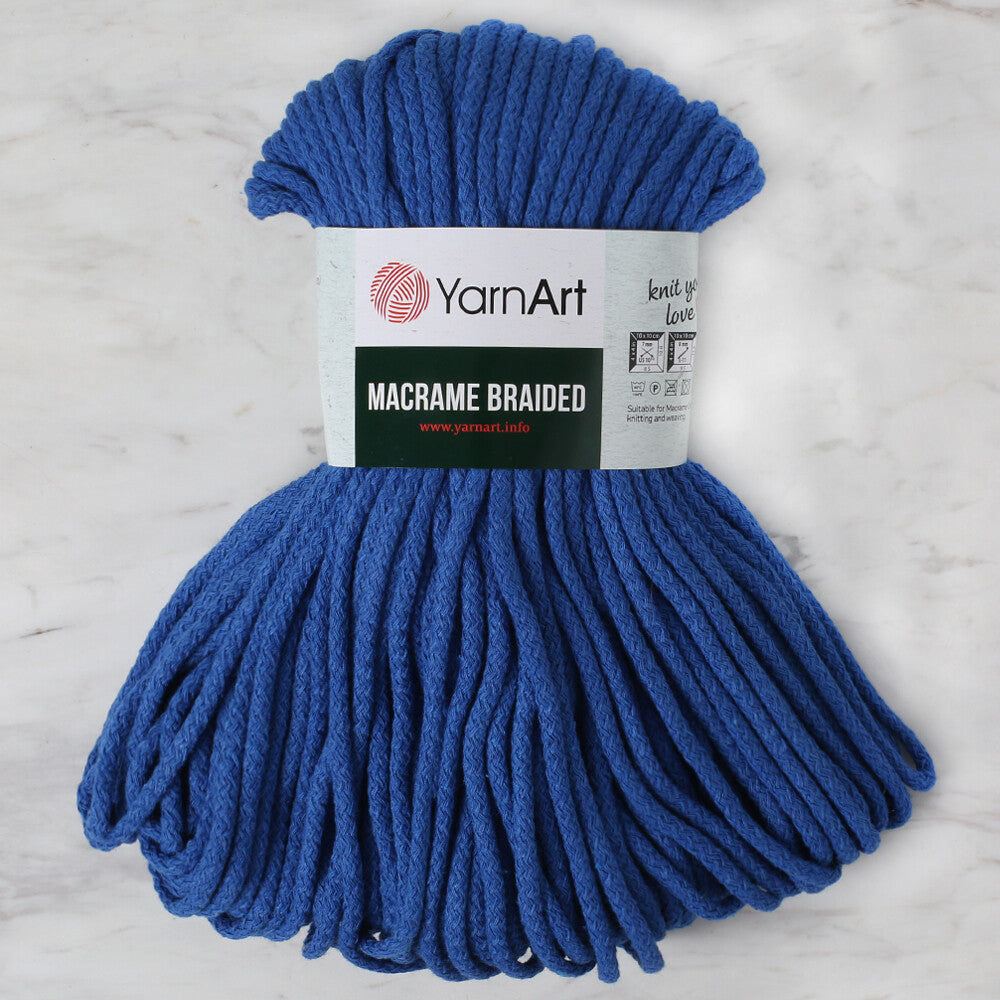 YarnArt Macrame Braided Knitting Yarn, Saxe Blue -772