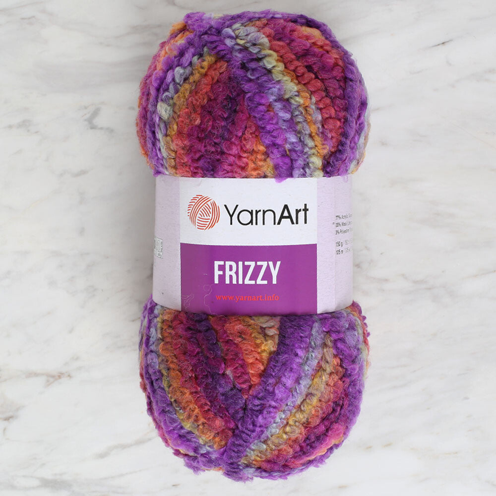 Yarnart Frizzy Yarn, Variegated - 412