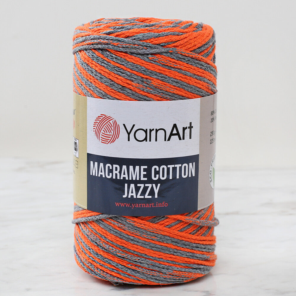 YarnArt Macrame Cotton Jazz Yarn, Variegated - 1202