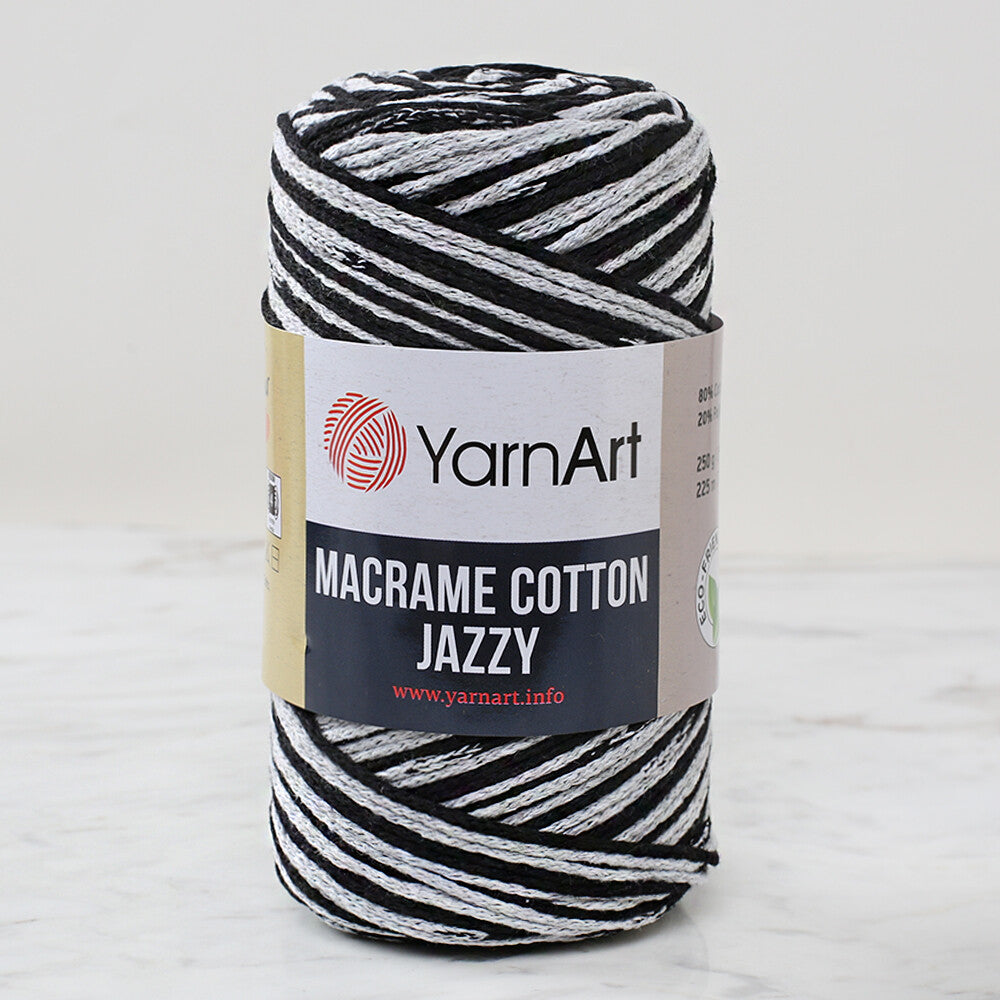 YarnArt Macrame Cotton Jazz Yarn, Variegated - 1211