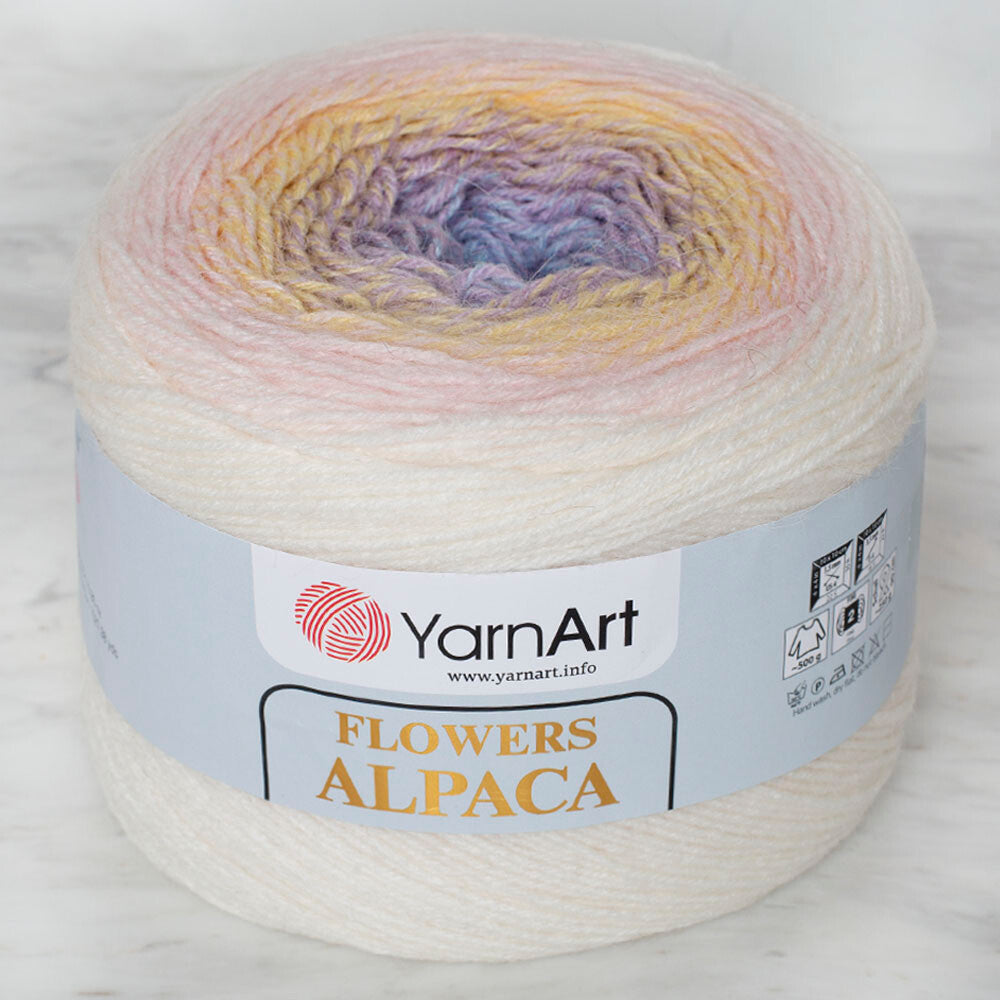 Yarnart Flowers Alpaca 250 Gr Knitting Yarn, Variegated - 402