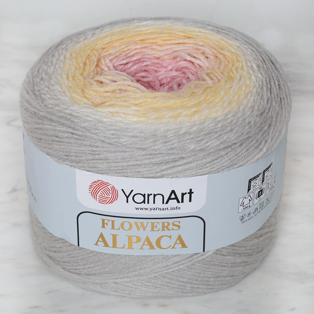 Yarnart Flowers Alpaca 250 Gr Knitting Yarn, Variegated - 404