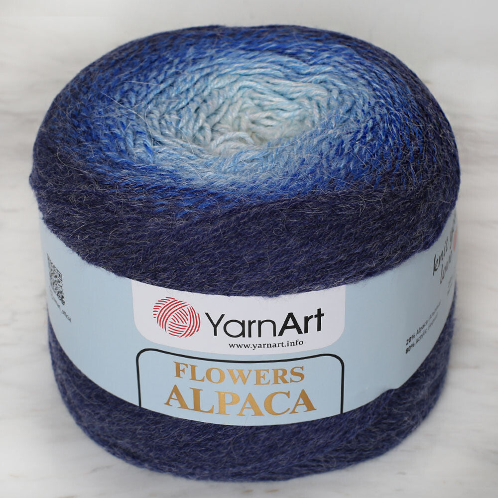 Yarnart Flowers Alpaca 250 Gr Knitting Yarn, Variegated - 409