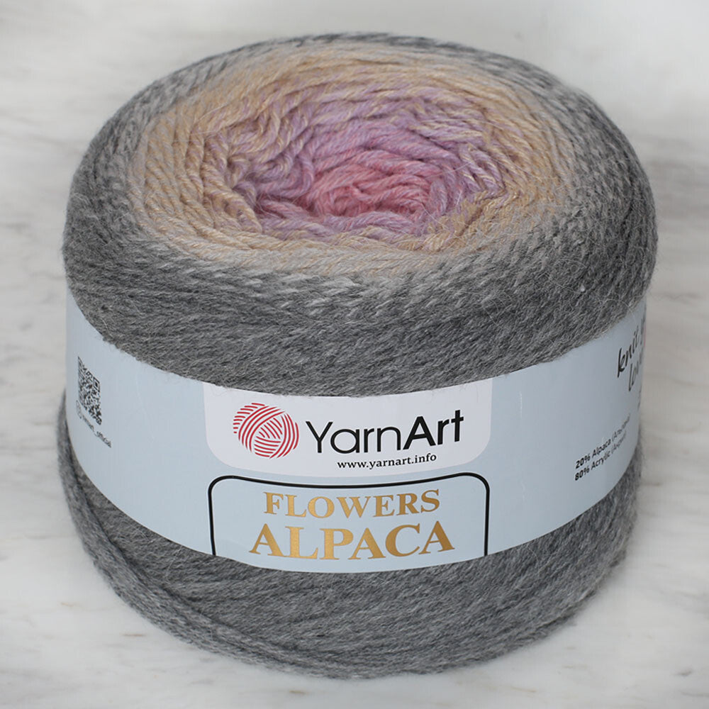 Yarnart Flowers Alpaca 250 Gr Knitting Yarn, Variegated - 413