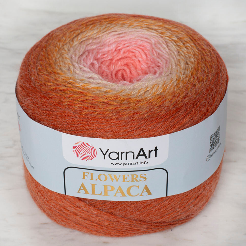 Yarnart Flowers Alpaca 250 Gr Knitting Yarn, Variegated - 414