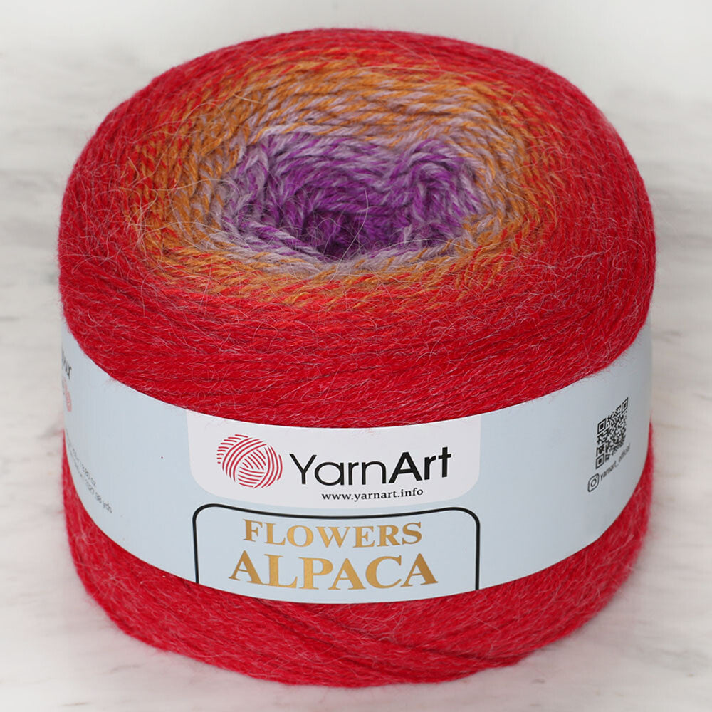 Yarnart Flowers Alpaca 250 Gr Knitting Yarn, Variegated - 419