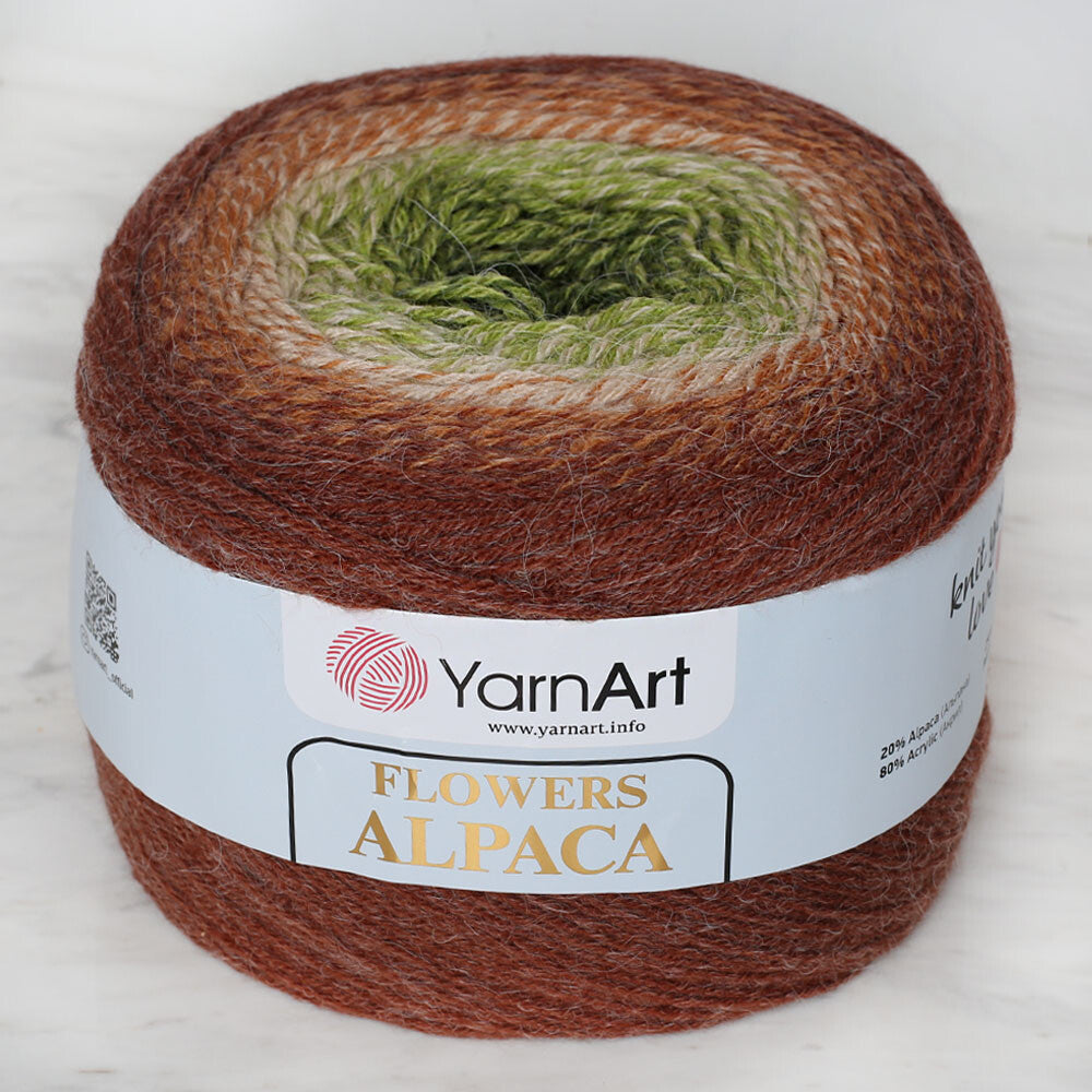 Yarnart Flowers Alpaca 250 Gr Knitting Yarn, Variegated - 425